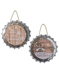 Decorative round frame with LED lighting, 2xAA, 6400 K, IP20, 28.5x5x34 cm