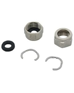 Tightening flange, rubber, cut ring, for stainless steel 1/2