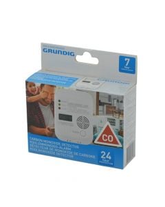 Carbon monoxide detector, Grundig, 85 dB, 3xAA, 4-38  °C, 9x12x3.8 cm