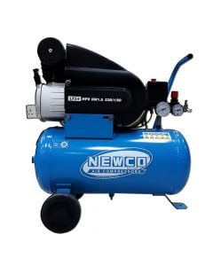 Kompresor ajri NEWCO, 24 Lt, 1.5 kW/2 HP, 8 bar/116 psi, 190 Lt/min, 2850 rpm, 76-90 dB, 230 V/50 Hz, 25 kg, L61xW27xH60 cm