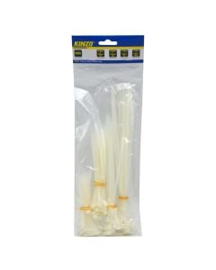 Cable tie, Kinzo, 3.6x200 mm 25 cop, 4.8x250 mm 25 cop, 3.6x150 mm 50 cop, 2.5x100 mm 100 cop