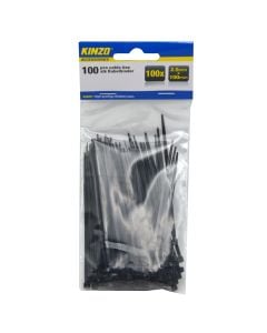 Cable tie, Kinzo, 2.5x100 mm, 100 pc, black