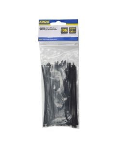 Cable tie, Kinzo, 2.5x120 mm, 100 pc, black