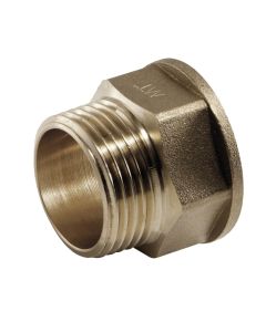 Brass Threaded Reducing M-F nipple socket 1"x1 1/4"