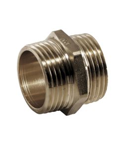 Hexagonal Brass M-M Threaded nipple 3/8"