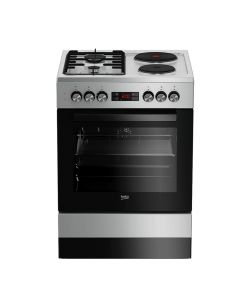 Electric / gas oven, Beko FSE64320DS, 65 Lt, A, 2 gas hobs, 2 hotbeds, 6 functions, 85x60x60 cm