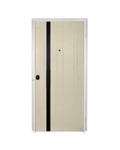Steel armored door, with model, 100x210cm, right opening, maple color