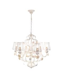 Pendant lamp, 9x40 W, E14, 75x50 cm, metal / ceramic