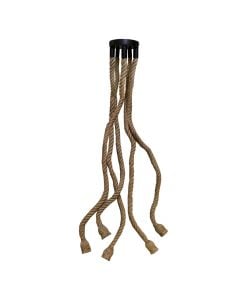 Pendant lamp, 5x40 W, E27, H120 cm, rope