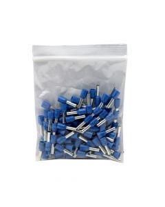 Insulated tube terminal, 1.5 mm², copper / plastic, 100 pcs / pack, blue
