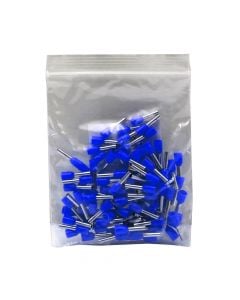 Insulated tube terminal, 2.5 mm², copper / plastic, 100 pcs / pack, blue