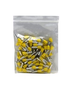 Terminal i izoluar tub, 4 mm², bakër/plastik, 100 cop/pako, i verdhë
