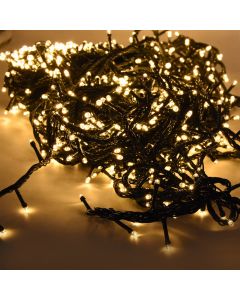 String Light with 1000 LED, 50 m,3000K, flash, green cable