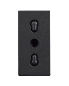 Classia, bivalent plug, 2p + E, 16A, black.