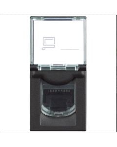 Classia, RJ45 socket, UTP CAT6, 1 module, black