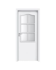 Honeycomb inside glass door, opening right, 80x204cm, frame size 14-16cm, White color, ORS2, B134