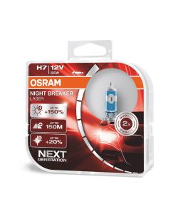 Car lamp, Osram, H7, 55 W, 12 V, +150 %, 150 m, 2 pc/pack