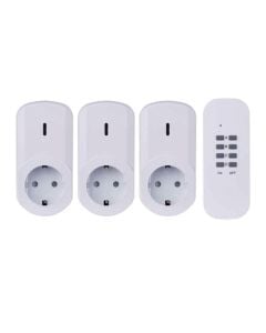 Remote Controlled Sockets, SCHUKO, 1000 W max, IP20, 1xCR2032, 230 V, 433.92 MHz