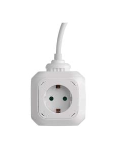 Power Cube, 1.9m, 4× 2P + PE SCHUKO, 2×USB2 100 mA max, 250 V~/16 A max, H05VV-F3G 1 mm², 3680 W