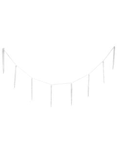 Varg dritash LED, në formë meteori, 8 tuba LED, 45 cm, 3000 K, trasparent