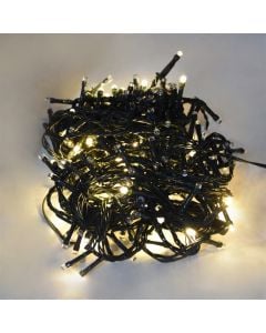 Varg ndriçimi LED, 10m, 5cm hapsire ndermjet LED, +3 m Kabull, 6W, 31V, IP44, 200L, 3000K All Flash, Kabull jeshil