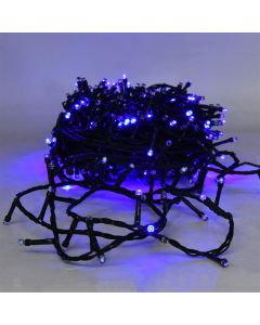 Varg ndriçimi LED, 22.5m,, 5mm hapsire ndermjet LED, +3 m Kabull, 12W, 31V, IP44, 450L, blu All Flash, Kabull jeshil