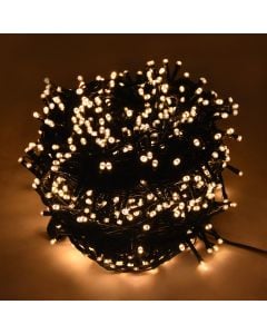 Varg ndriçimi LED, 37.5m,, 5mm hapsire ndermjet LED, +3 m Kabull, 12W, 31V, IP44, 750L, 3000K, Kabull jeshil