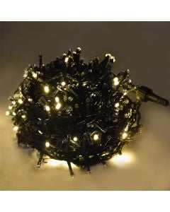 Varg ndriçimi LED, 37.5m,, 5mm hapsire ndermjet LED, +3 m Kabull, 12W, 31V, IP44, 750L, 3000K All Flash, Kabull jeshil