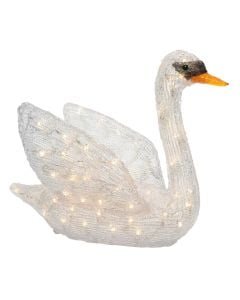 Decorative dial, white, LED, 230V, IP44, transparent cable, 5m