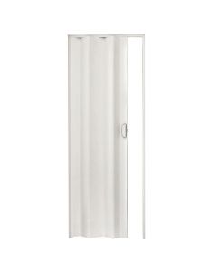 Dere fizarmonik, PVC, me bravë alumini, 83x214 cm, ngyrë e bardhë