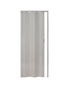 Dere fizarmonik, PVC, me bravë alumini, 83x214 cm, ngyrë gri