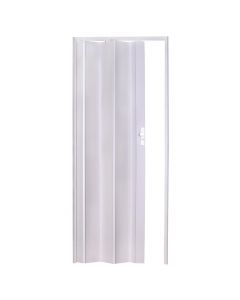 Dere fizarmonik, PVC, me bravë alumini, 83x214 cm, ngyrë pishë e bardhë