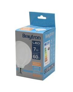 LED lamp BRAYTRON, G45,  Filament, E27, 7W, 6500K, 806lm, 220V-240V AC