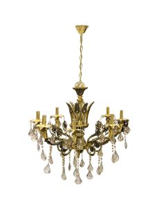 Pending lamp, E14, 8x40W, metal / crystal, D41xH74 cm