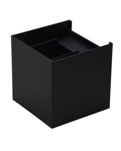 Wall lamp, LED, 2x3W, aluminum, L10xW10xH10 cm, black color