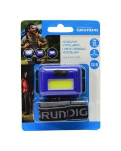 Headlight, Grundig, 2 W, 80 lm, 6x4x1.7 cm