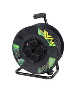 Zgjatues me baraban, 50 m, 4M, 3x1.5 mm, 1100-3200W, IP44