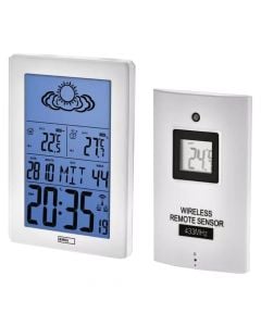 Weather station, Emos, clock / calendar / alarm / temperature, 3xAA / 2xAAA, 5.5x11x15.4 cm, 2.1x6x10 cm