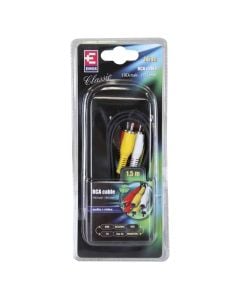 RCA cable, type 3xRCA male / male, 1.5 m