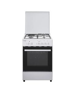 Electric stove, HYUNDAI, 3 gas fireplaces / 1 electric hearth, 60 cm