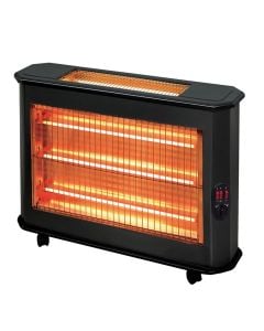 Electric heater, Kumtel, 2800 W, 3+2 Quartz tube,  3 heating levels, black color
