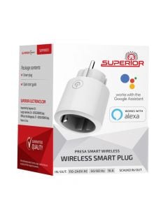 Prizë inteligjente wireless, Superior, Shuko, 16 A, Smart Life iOS/Android