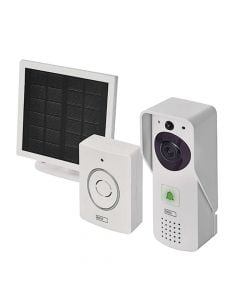 Video doorbell, Emos, WiFi, Full HD 1080 p, 6700 mAh, IP44, IR filter, with motion sensor, with 85 dB alarm, 4000 mAh, with solar panel