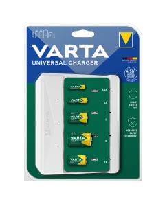 Battery charger, Varta, AA, AAA, C, D, 9V, NiMh / NiCd, 100-240 V