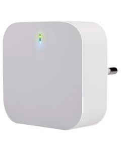 Smart Zigbee Gateway, 3W, 230V, lidh deri në 50 pajisje inteligjente, sistem plug-in - efiçent në energji, WiFi dhe Bluetooth