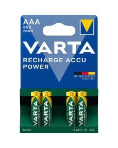 Rechargeable battery , Varta, AAA, 800 mAh, Ni-MH, 4 pc/pack