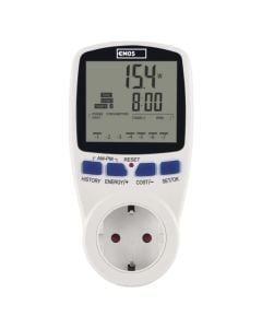 Energy cost meter, , Emos, 230 V/16 A, 2 W - 3 680 W, 2× 1.5 V LR44, 15x7.5x7.5 cm
