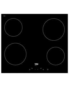 Hob, Beko, 4 ceramic hobs, 6000 W, 9 cooking levels, W58xD51xH3.7 cm