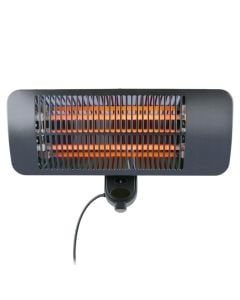Electric heater, Alpina, wall mounted, 650 - 2000 W, PTC, 20 m², with quartz heating tube, IP34, 10 m², 50x19.5x11 cm