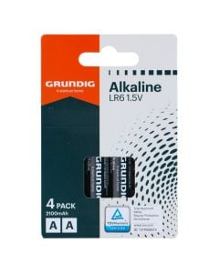 Bateri, Grundig, AA, Alkaline, 4 cop/pako, 2100mAh